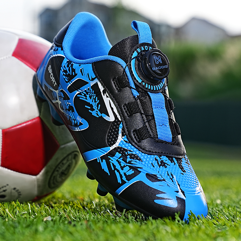 Picture of New Football Shoes Children's Rotating Buckle Pupils Boys Girls Falcon TF Broken Nail Short Nail AG Spike Competition Training