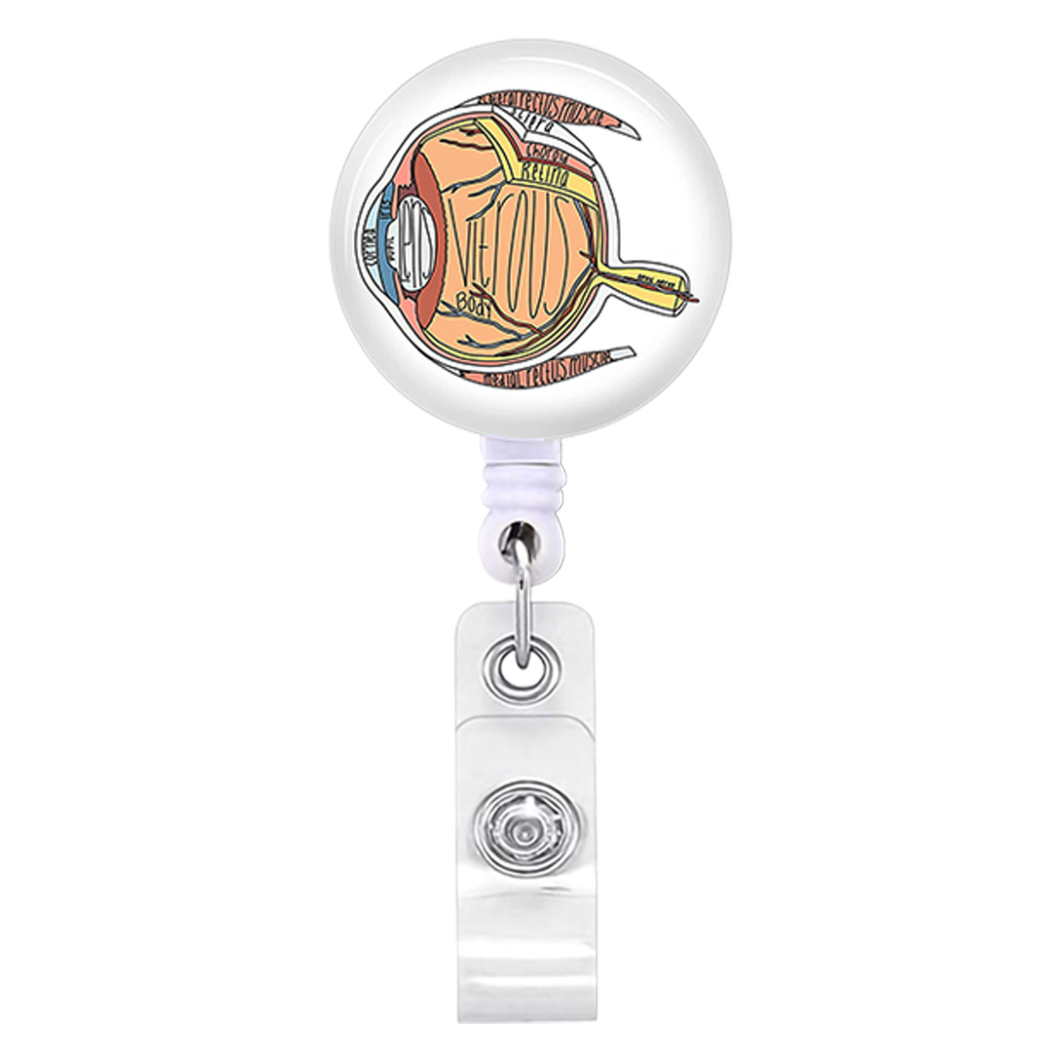 Picture of Heart, Spleen and Lung Brain, Large Intestine Organ Easy-Pull Buckle, Telescopic Easy-Pull Id Buckle, Doctor Nurse Badge Buckle Badge