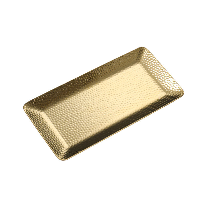 Picture of 304 towel plate stainless steel plate Nordic ins stainless steel towel plate restaurant Golden hotel stainless steel plate