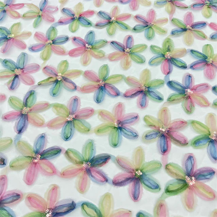 Picture of New Multicolor Mesh Bright Chiffon Fabric Children's Wear Dress Underwear Performance Clothing 3D Fabric