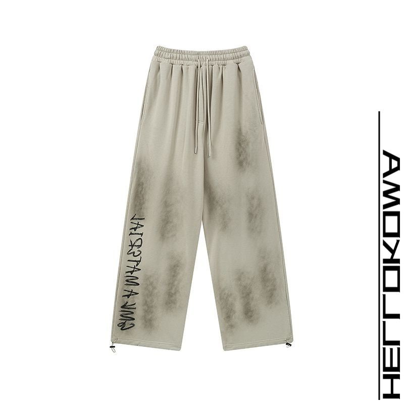 Picture of American Style High Street Outdoor Handsome Letter Straight Pants European and American Style New 2024 Old Trousers Men's High Street Trendy