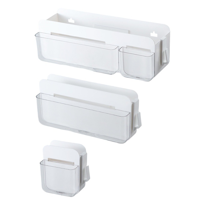 Bedside Storage Rack Wall Punch-free Storage Box Student Stationery Organizer Multi-functional Remote Control Storage Rack