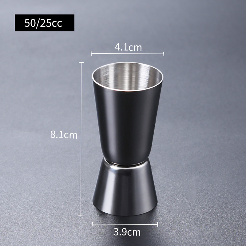 Picture of Ance Cup Stainless Steel Double Head Measuring Cup with Inner and Outer Scale Curling Meter Bar Cocktail Shaker