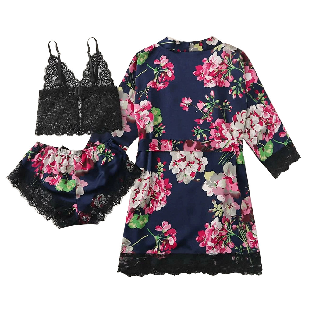 Picture of Amazon pajamas simulation home clothes ladies underwear nightgown ebay supply European and American manufacturers
