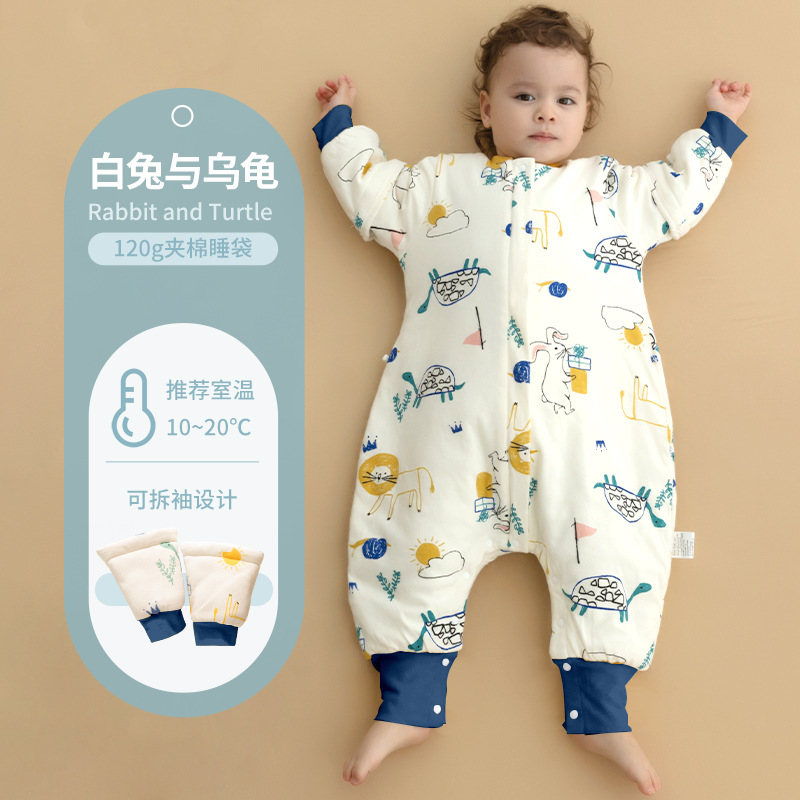 Picture of Sleeping bag baby autumn and winter thickened cotton children's cotton sleeping bag split leg baby kindergarten air-conditioned room Anti-kick quilt