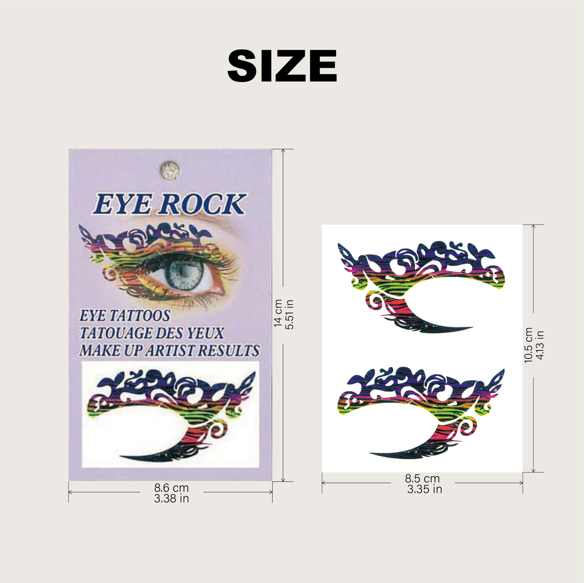 Picture of Smokey Eye Shadow Eyeliner Makeup Tattoo Sticker Suitable for Daily Parties Temporary Tattoos Can Be Used for 3-5 Days
