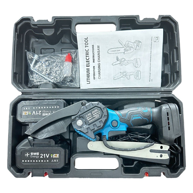 Mini Saw 6 Inch Household Electric Chain Saw Rechargeable Single Hand Saw Garden Logging Household Pruning Household Logging Saw