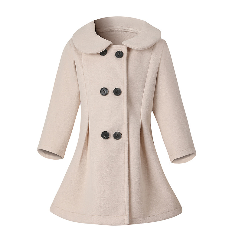 Picture of Cross-border girls autumn and winter foreign-style woolen coat baby winter children's thick warm coat children's clothing wholesale