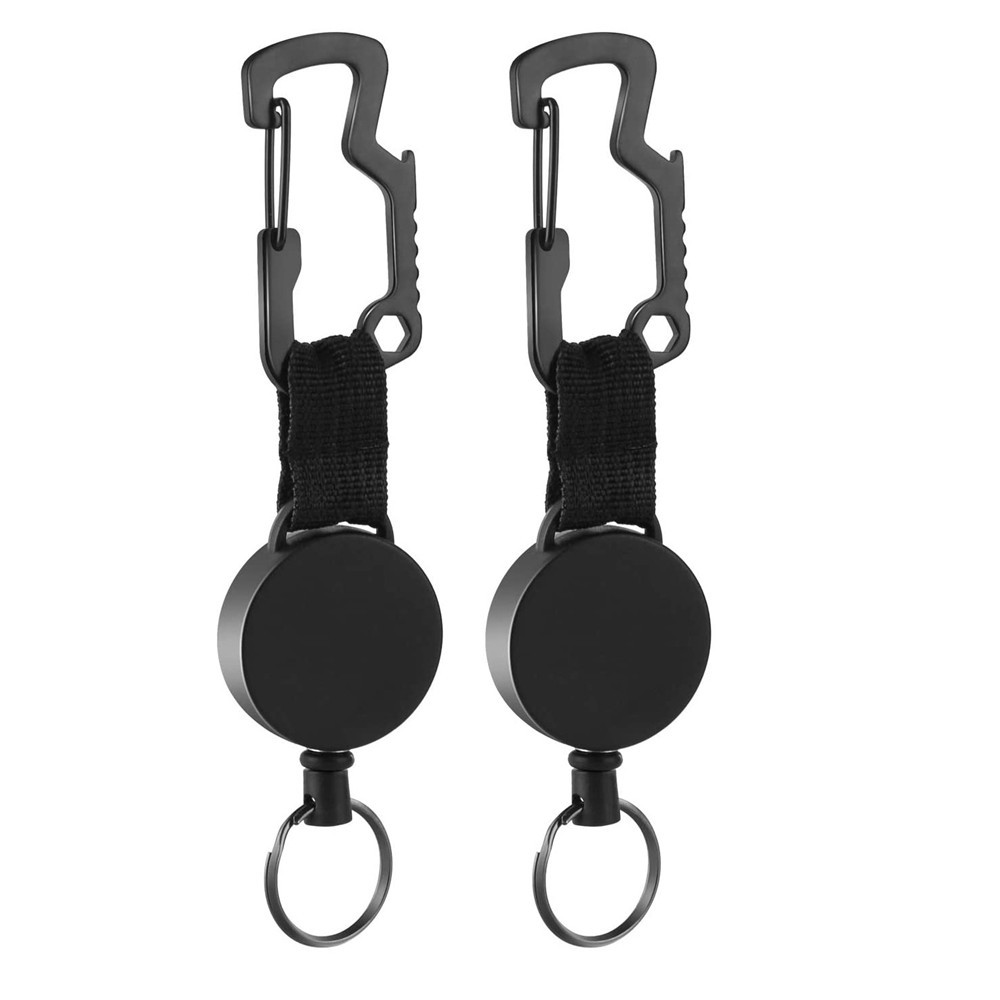 Picture of Outdoor High Elastic Steel Wire Telescopic Hands Rope ID Buckle Multi-function Bottle Opener Small Angle Shark Easy Pull Buckle