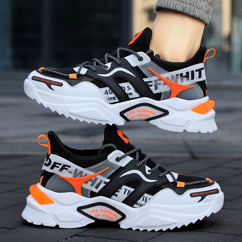 Picture of Flying Weaving Breathable Shoes Men's 2025 Korean Thick-soled Torre Shoes Trendy sneaker Cross-border Foreign Trade plus size Running Shoes