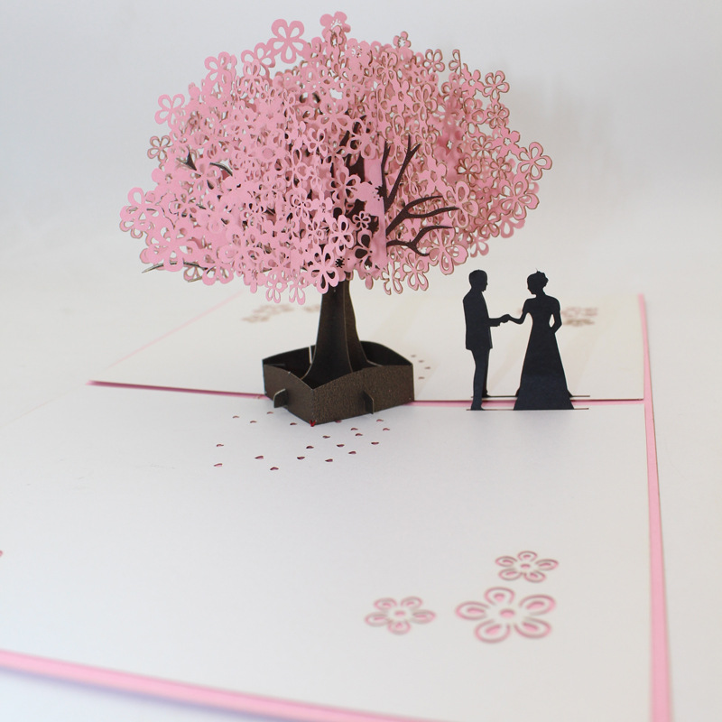 Picture of South Korea's New Creative 3D Stereo Greeting Card Langying Flower Valentine's Day Birthday Gift for Girls Export