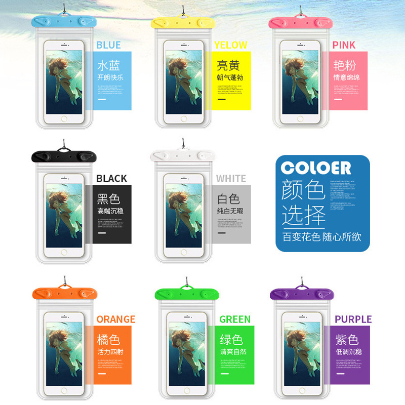 Picture of Mobile Phone Waterproof Bag Waterproof Mobile Phone Case Dustproof Touchscreen Protective Case Swimming Transparent Bag Sealed Waterproof Case