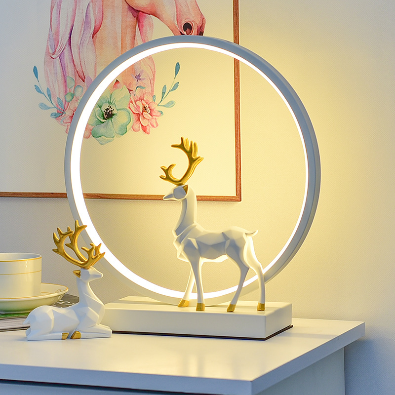Picture of Internet red gift a deer has you usb desk lamp advanced feeling bedroom bedside lamp warm led night light sleep feeding