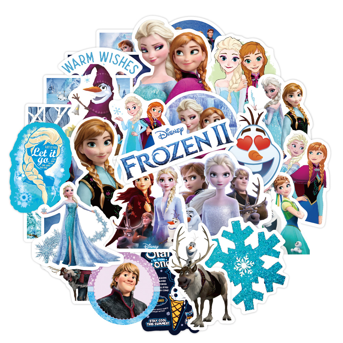 Picture of 50 Cartoon Frozen Princess Aisha Stickers Notebook Water Cup Luggage Phone DIY Decorative Stickers