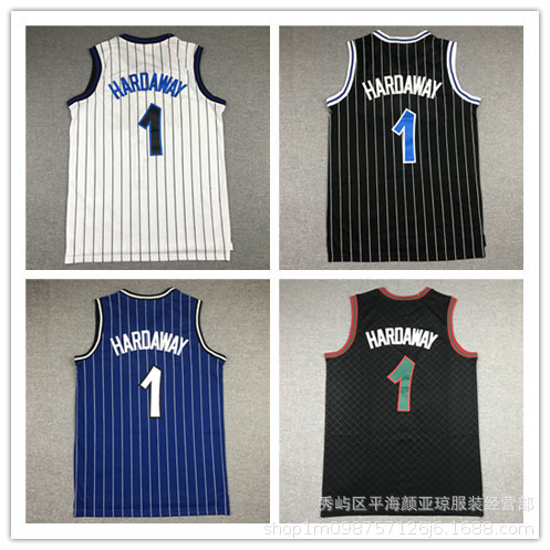 Embroidered basketball jersey jersey magic team 1 Hardaway basketball jersey Magic Jersey