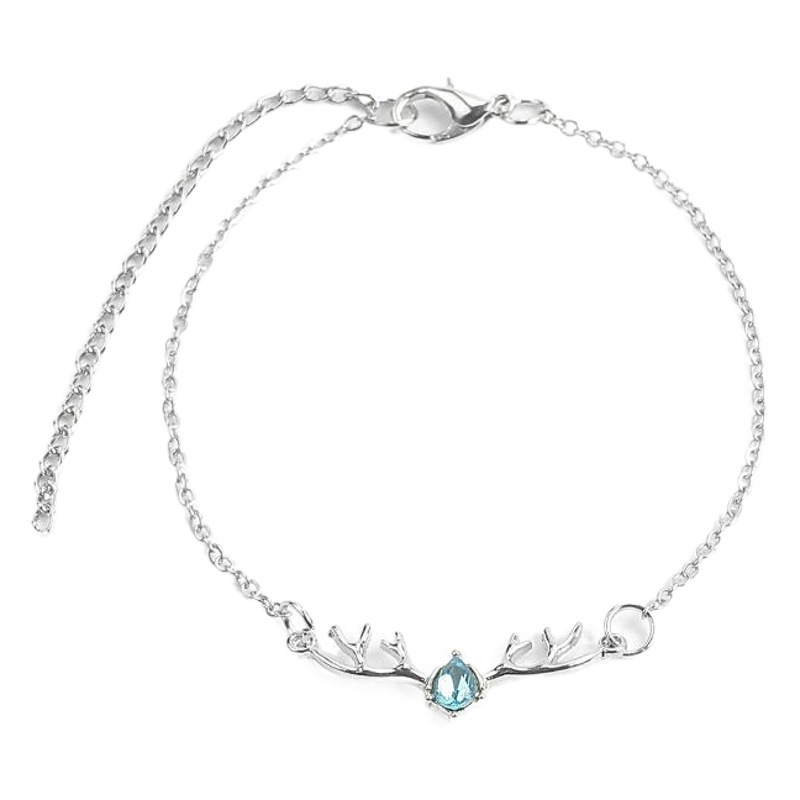 Japanese and Korean creative elk horn with you all the way diamond bracelet girlfriends temperament sweet all-match fashion deer bracelet
