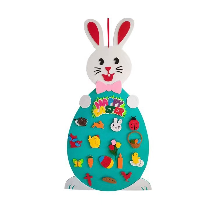 Amazon Cross-Border Easter Party Rabbit Felt Rabbit Decoration Pendant Children's DIY Game Gift Toy