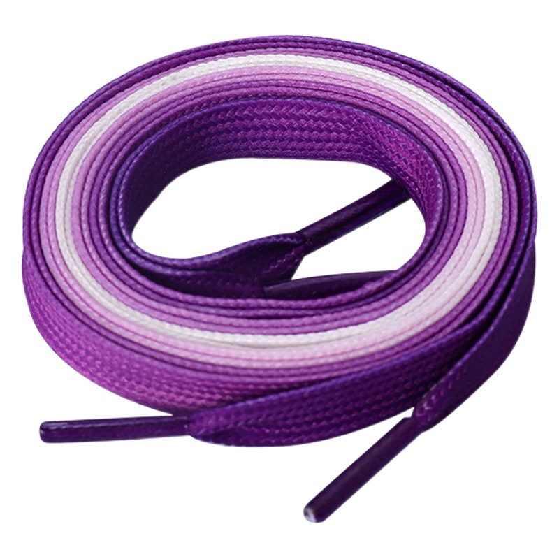 Gradient shoelace flat personality small fresh color sports canvas small white shoes shoelace rope manufacturers wholesale