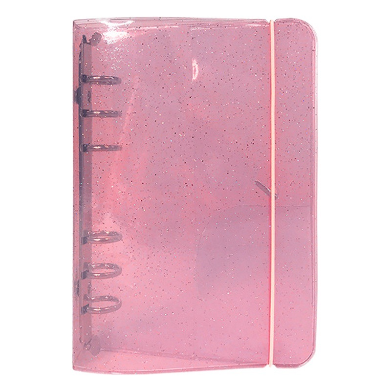 Ins Cute Girl Heart A5a6 Laser Star PVC Cover Hand Ledger Case Transparent PP Band Binder