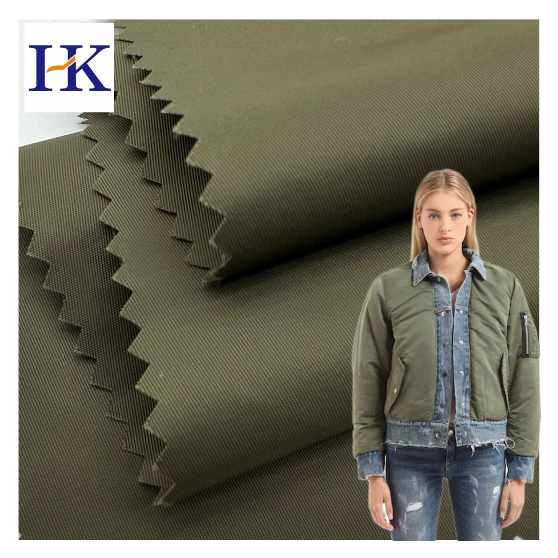 Factory 2/2 double-sided twill nylon 335T waterproof jacket windbreaker cotton-padded jacket pants fabric 70D * 200 nylon spinning