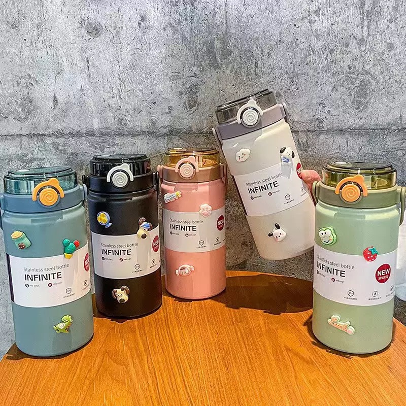 Picture of New High-Looking Double-Drink Large-Capacity 316 Thermos Cup for Outdoor Sports and Mountaineering Cold-Keeping Portable Water Kettle
