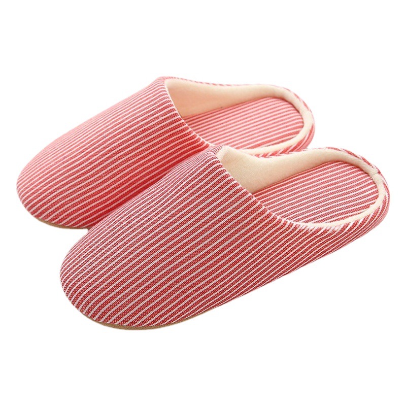 Japanese-style home soft bottom wooden floor cotton slippers autumn and winter indoor couples non-slip soft bottom cotton slippers wholesale