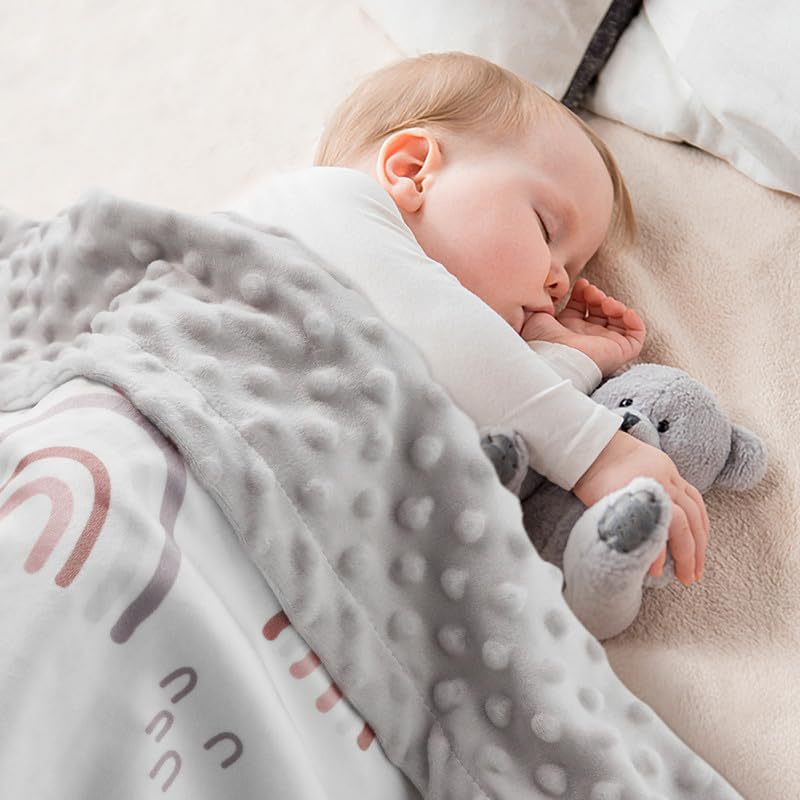 Picture of Cross-border Double-layer Bean Blanket Blanket Children's Nap Blanket Air Conditioning Cover Crystal Velvet Bubble Blanket