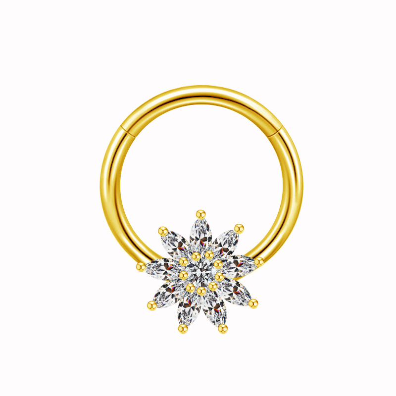 Picture of Gaibei European and American cross-border devil nipple nail heart Sun bow zircon body piercing jewelry niche personality nipple ring