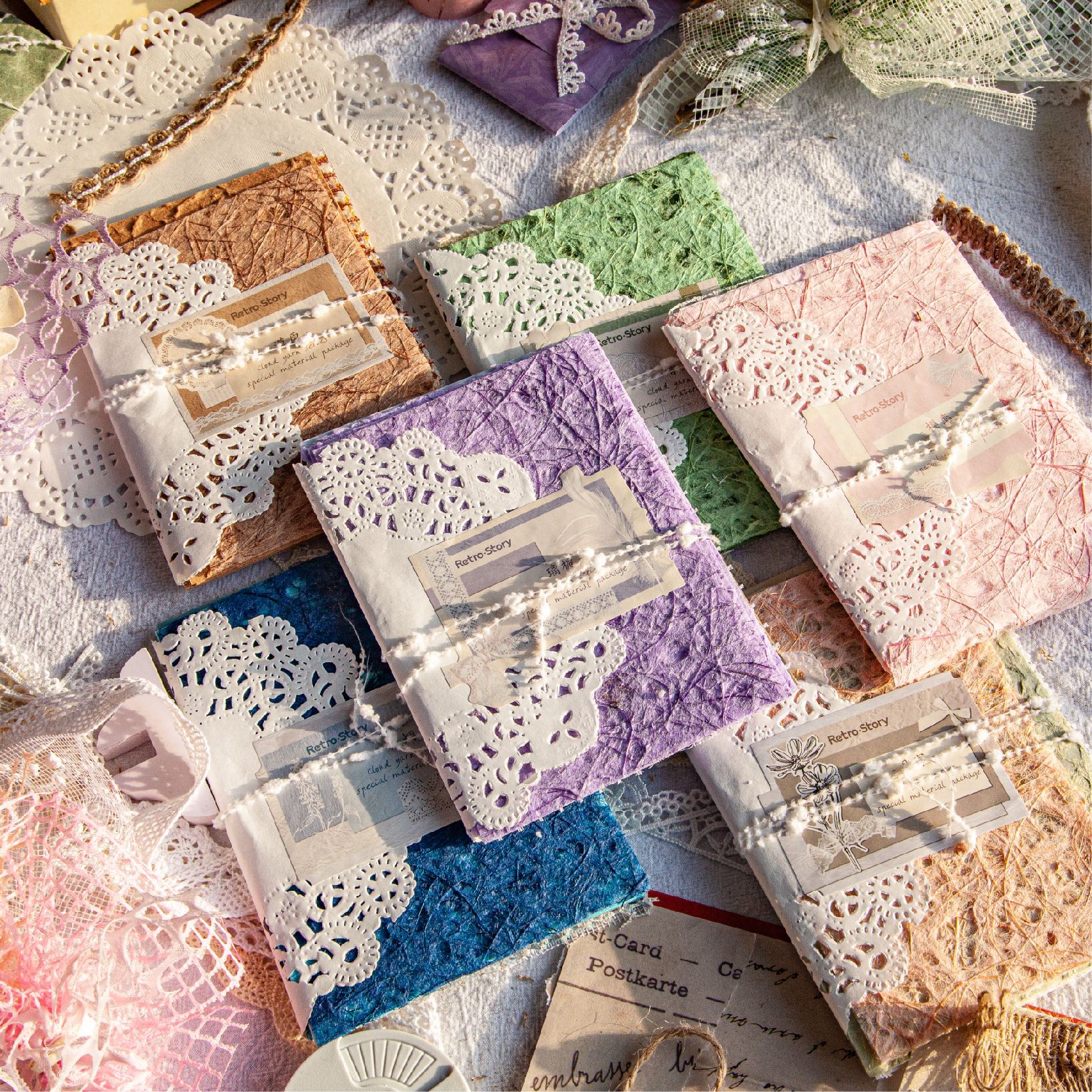 Picture of Paper and Ink Mixed Material Material Package Yunsha Series Ins Packaging Flower Gift Box Hand Account Decoration Base Message Paper