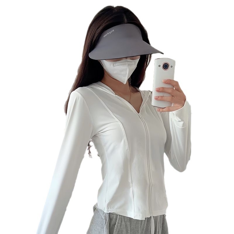 Picture of Women's Summer Original Yarn Slim Fit Ice Silk Cool Breathable Anti-UV Anti-Yoga Sun Clothes Sports Jacket for Women