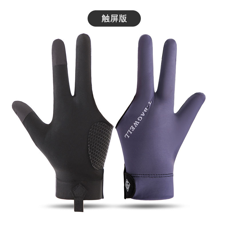 Picture of Professional Snooker Billiards Gloves Men's Leakage Three-Finger Ice Silk Breathable Non-Slip Left Hand Single Pool Gloves Women's T3