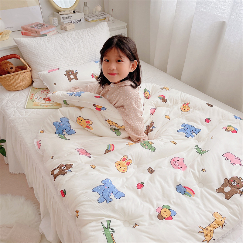 Picture of mikiA Knitted Cotton Soybean Quilt Spring and Autumn Quilt Baby Cotton Children's Quilt Thickened Warm Winter Quilt