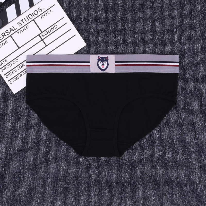 Picture of Women's Underwear Boxer Briefs Solid Color Cotton Underwear Japanese Cartoon Cute Wide Edge Unisex Style Youth