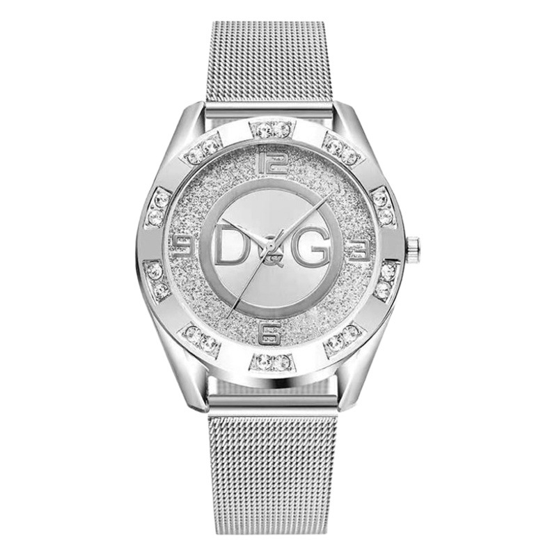 Factory spot wish Hot Women's Watch quartz watch fashion mesh watch with Diamond on both sides of the DQG watch ladies