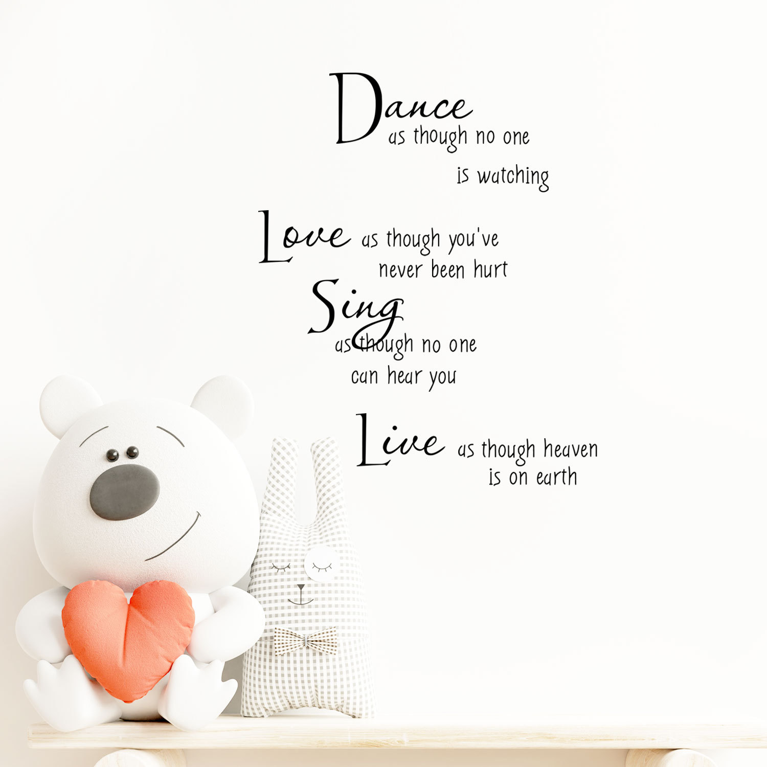 Dance Daisy family motto wall sticker bedroom study living room cross-border removable background wall sticker PH2354