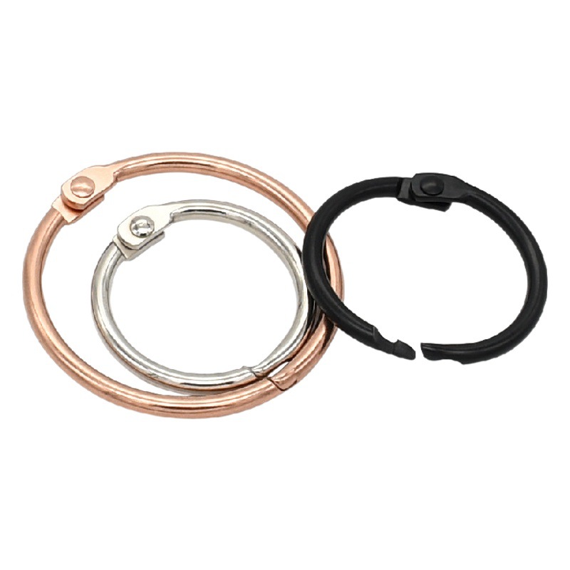 Ivan Cross-Border Metal Nickel-Plated Card Ring, Medium and High-End Metal Loose-Leaf Ring, Removable Gold Binding Loose-Leaf Ring