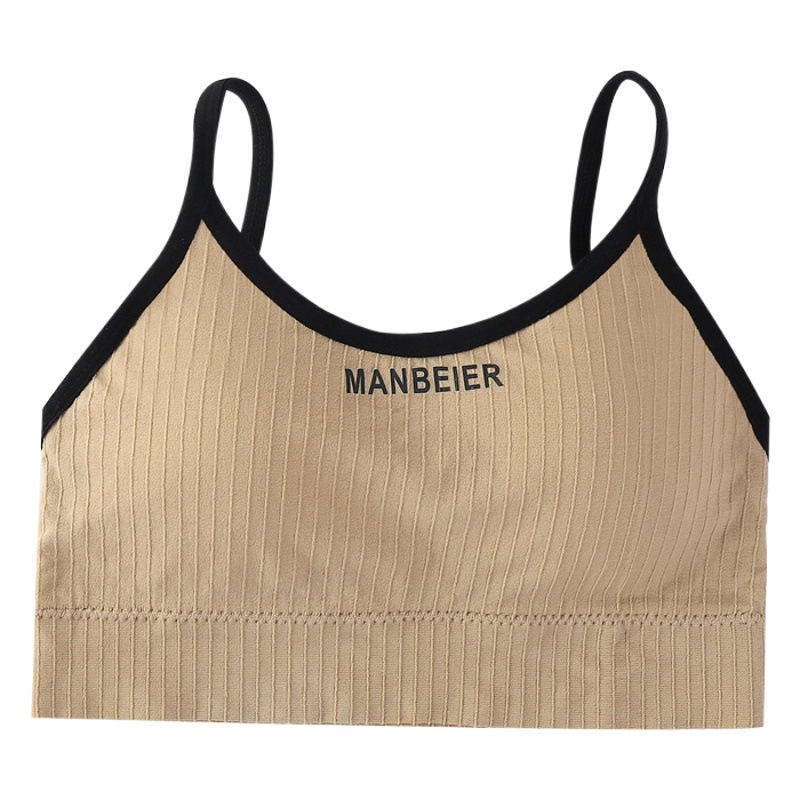 Cross-Border Popular Letter Sling Wrapped Chest Tube Top for Middle School Students Without Rims Vest Style Beautiful Back Development Period Underwear