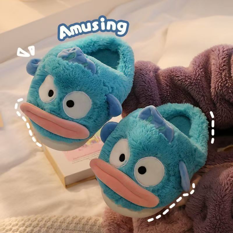 Winter indoor home non-slip warm plush cotton slippers casual outdoor sneakers confinement soft-soled shoes for women