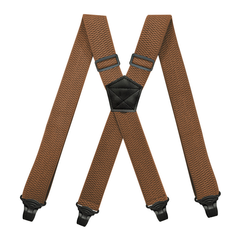 Picture of Dou Meng Cross-Border Supply Unisex Adult 4-Clip Elastic Suspender Clip 3.8cm Corn Pattern Elastic Suspenders