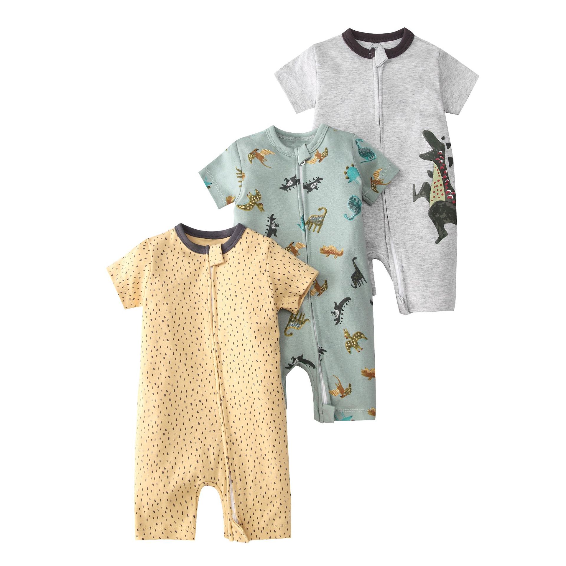 Picture of Foreign trade children's clothing summer baby jumpsuit short sleeve double zipper climbing clothing newborn baby gift box for cross-border