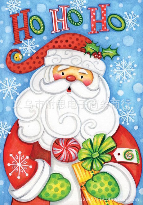 Amazon direct supply 30*45cm Christmas garden flag high-grade polyester digital garden decoration