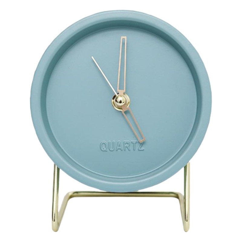 Nordic Fashion Art Electronic Clock Simple Creative Ornaments Seat Clock Living Room Bedside Decoration Mute Pointer Clock