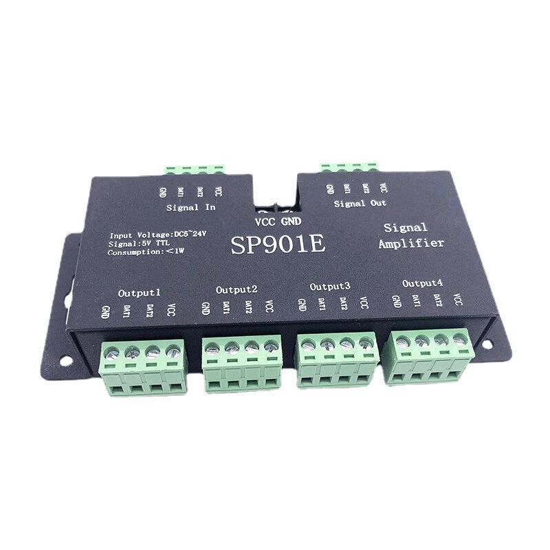 Picture of LED magic color amplifier 2811 magic color light bar signal amplifier 5-way SPI signal amplifier SP901E