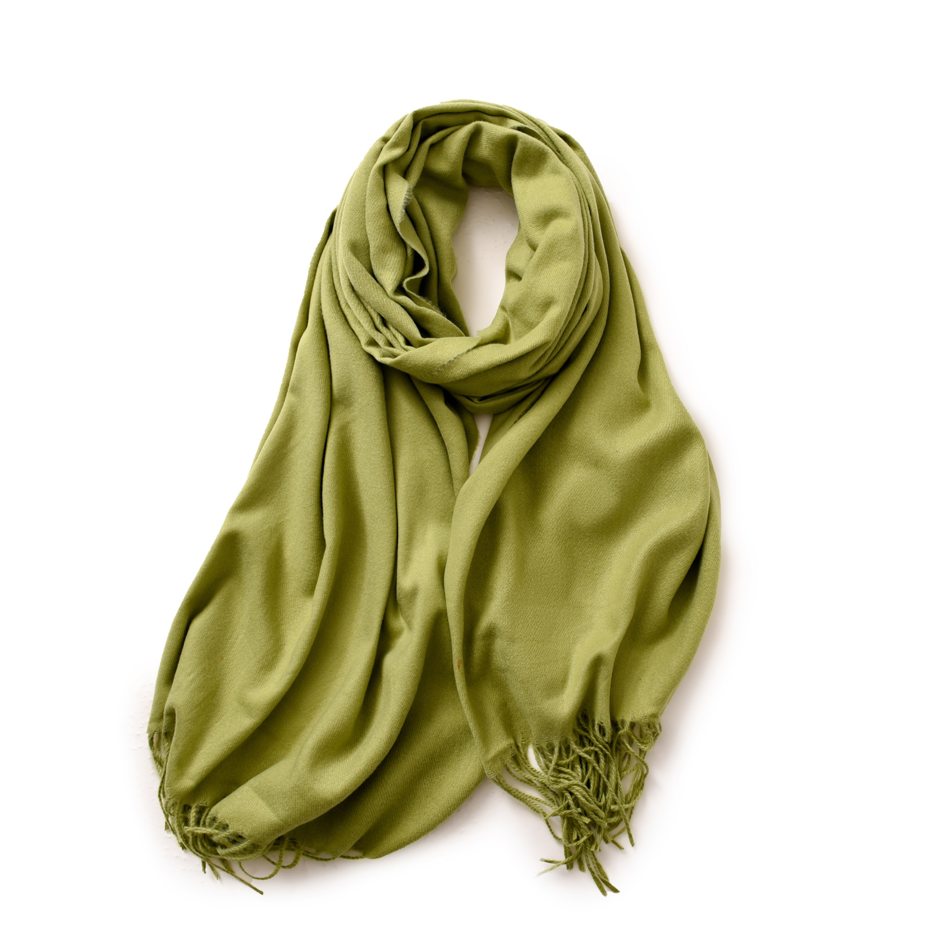 Picture of 2025 Red Scarf Women's Winter Cashmere Solid Color Scarf Shawl High-grade Warm Korean Style Tassel Scarf Men's All-match Scarf