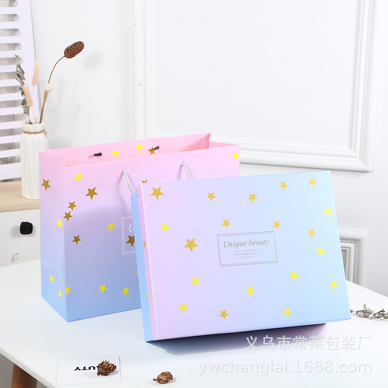 Creative Valentine's Day Large Bow Gift Box Cosmetics Birthday Gift Box Empty Ins Premium Simple