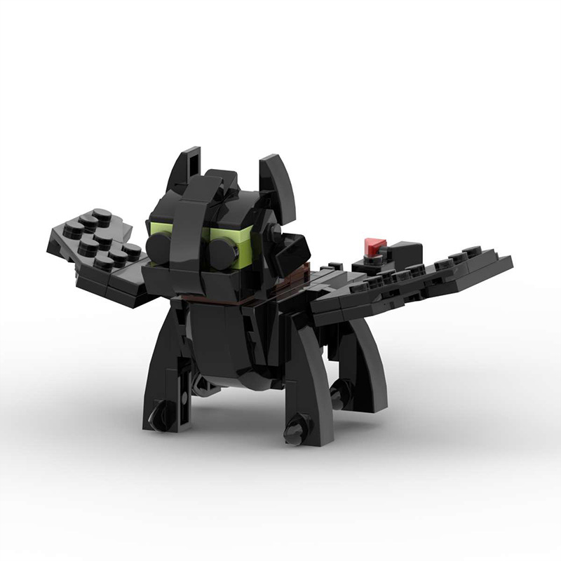 Domestic MOC Compatible Lego Creative Black Dragon Movie Lightning Dragon Puzzle Boy Puzzle Blocks Toy Model
