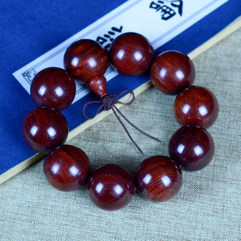Picture of Natural Indonesia True Venus Leaflet Rosewood High Density Submerged Blood Sandalwood 108 Buddha Beads Plate Wen Play Men's and Women's Handstrings