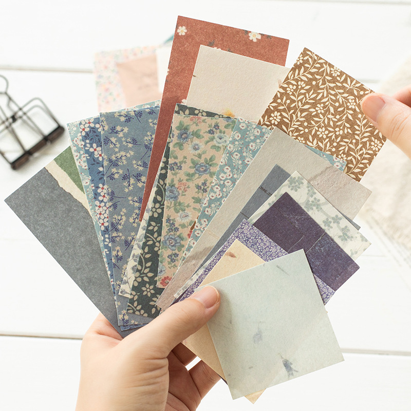 Picture of Yan Ji material Paper Village Garden series Korean light retro hand account decoration backing paper 60 into 6