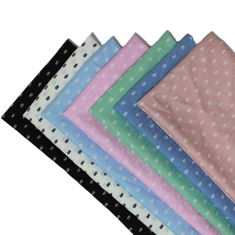 Wave Strip Small Floral Printed Fabric All Polyester Pattern Shirt Dress Pajamas Fabric Cross-border Popular Pattern