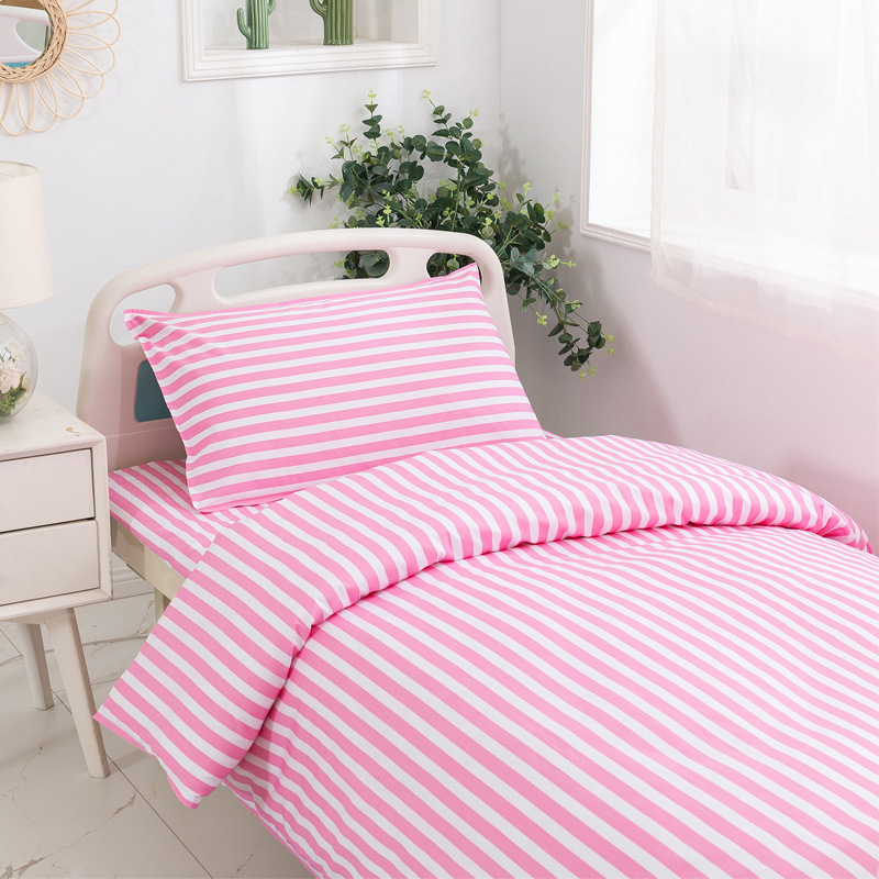 Picture of Pure Cotton Three-Piece Set Pure White Quilt Cover Bed Sheets Quilt Cover Single Hospital Bed Dormitory Ward Pure Cotton Bedding